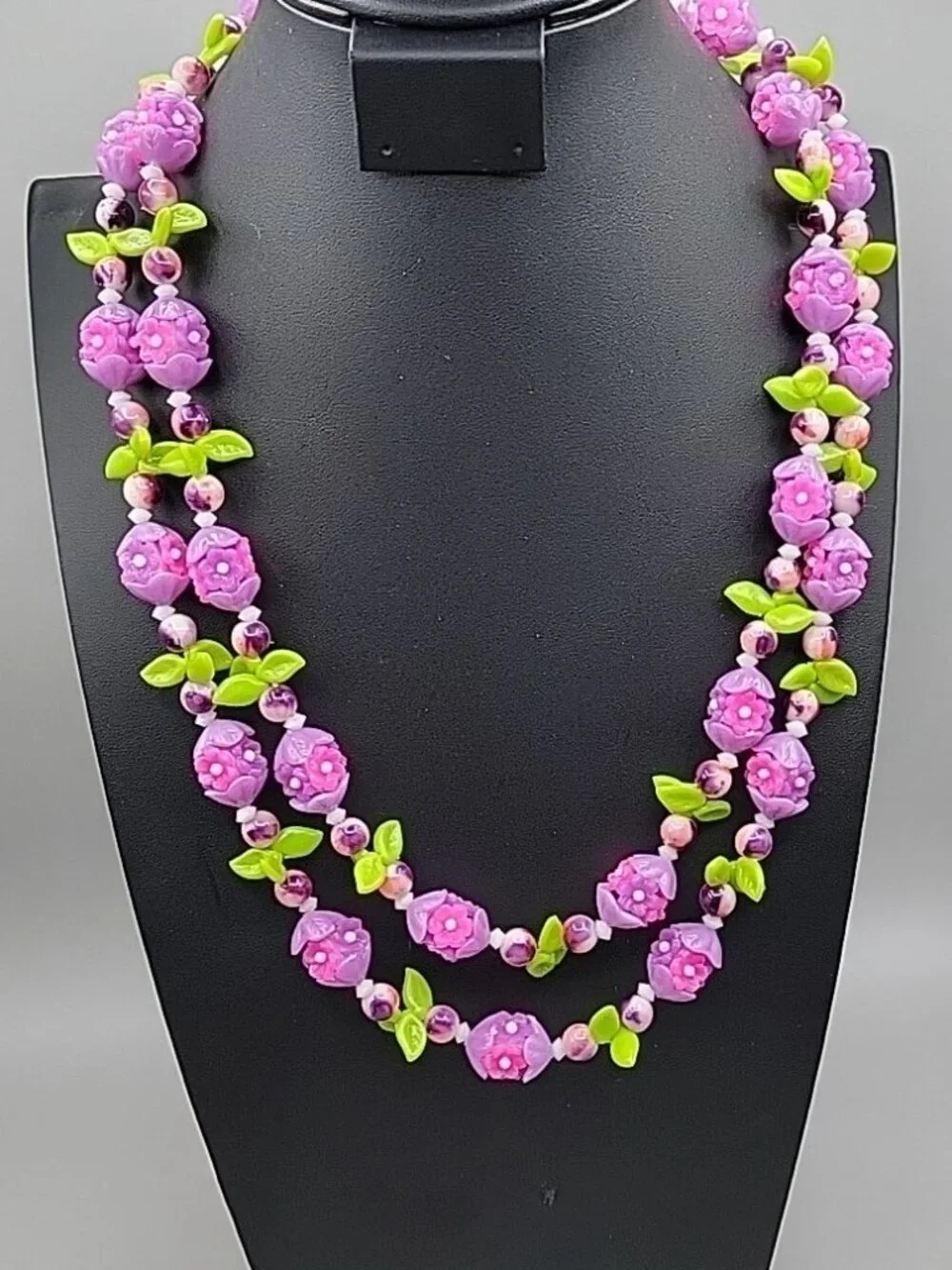 Vintage Carmen Miranda Thermoset Fruit Salad Necklace Style 48